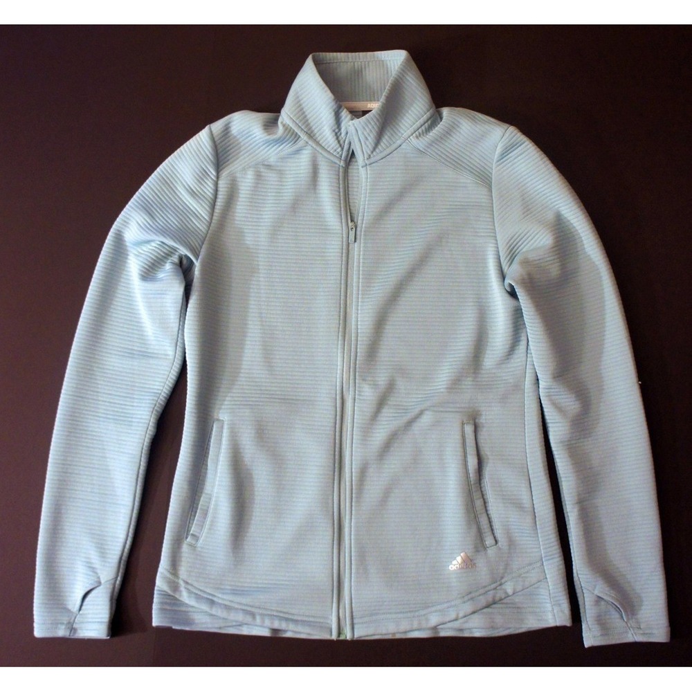 Adidas Men's Golf Shirt Full Zippered Long Sleeve Size S made in Egypt